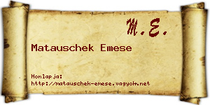 Matauschek Emese névjegykártya